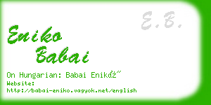 eniko babai business card